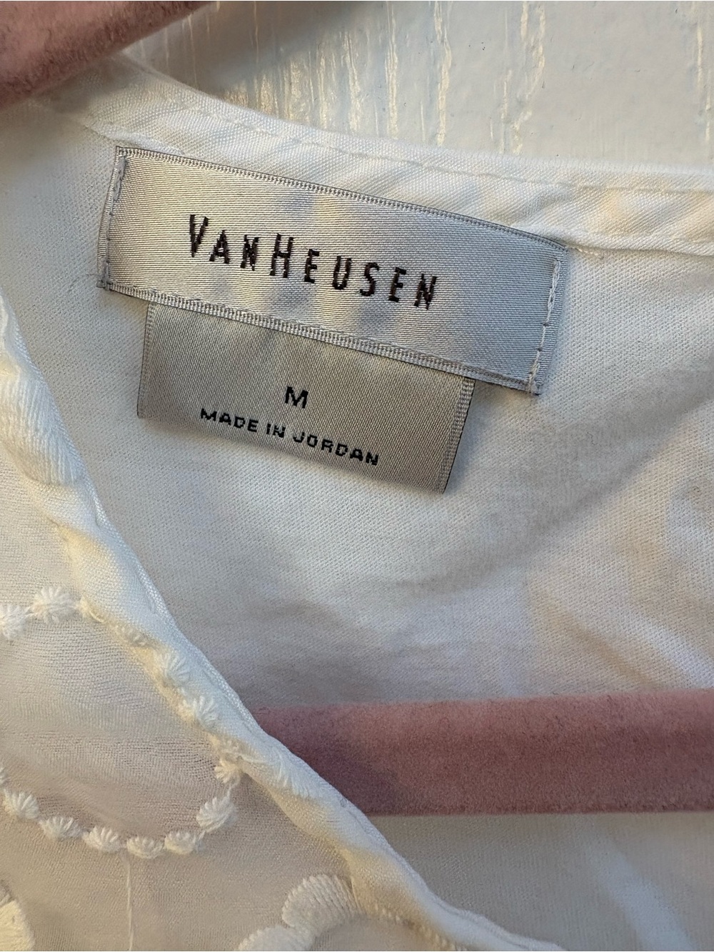 Van Heusen White Sleeveless Eyelet Top - Picture 3 of 5